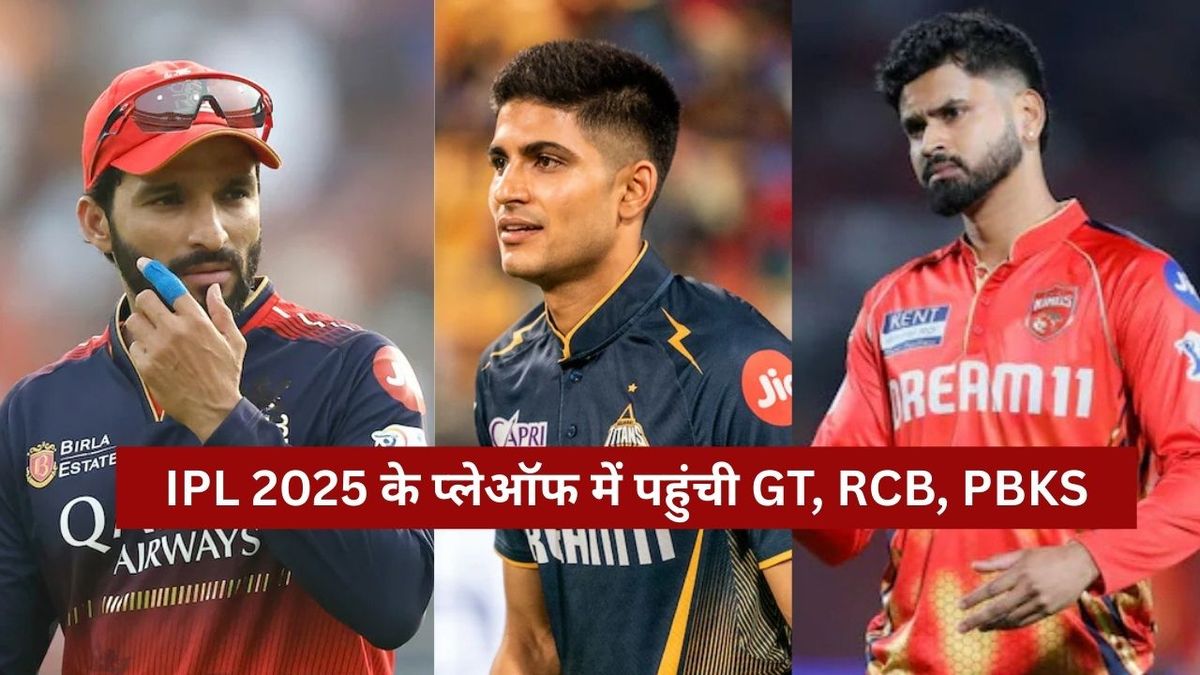 Sport : IPL 2025: गुजरात, आरसीबी और पंजाब ने आईपीएल 2025 प्लेऑफ के लिए किया क्वालीफाई, अब इन 3 टीमों में जंग #INA Sport : IPL 2025: गुजरात, आरसीबी और पंजाब ने आईपीएल 2025 प्लेऑफ के लिए किया क्वालीफाई, अब इन 3 टीमों में जंग #INA