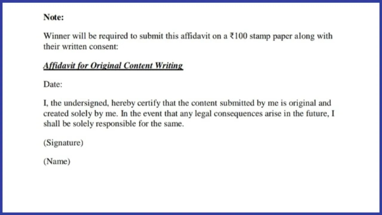 Affidavit Format