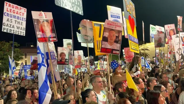 Large crowds gathered in Tel Aviv