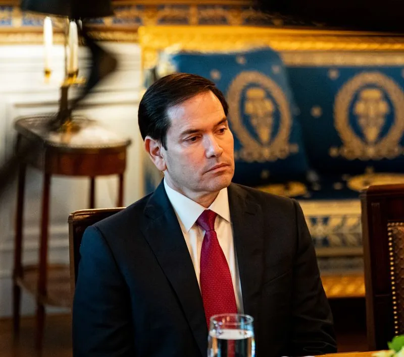 US Secretary of State Marco Rubio in the Blue Room of the White House in Washington, DC on July 7.