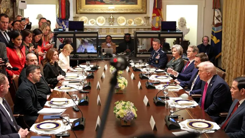 President Donald Trump meets with Ukrainian President Volodymyr Zelensky on Friday.