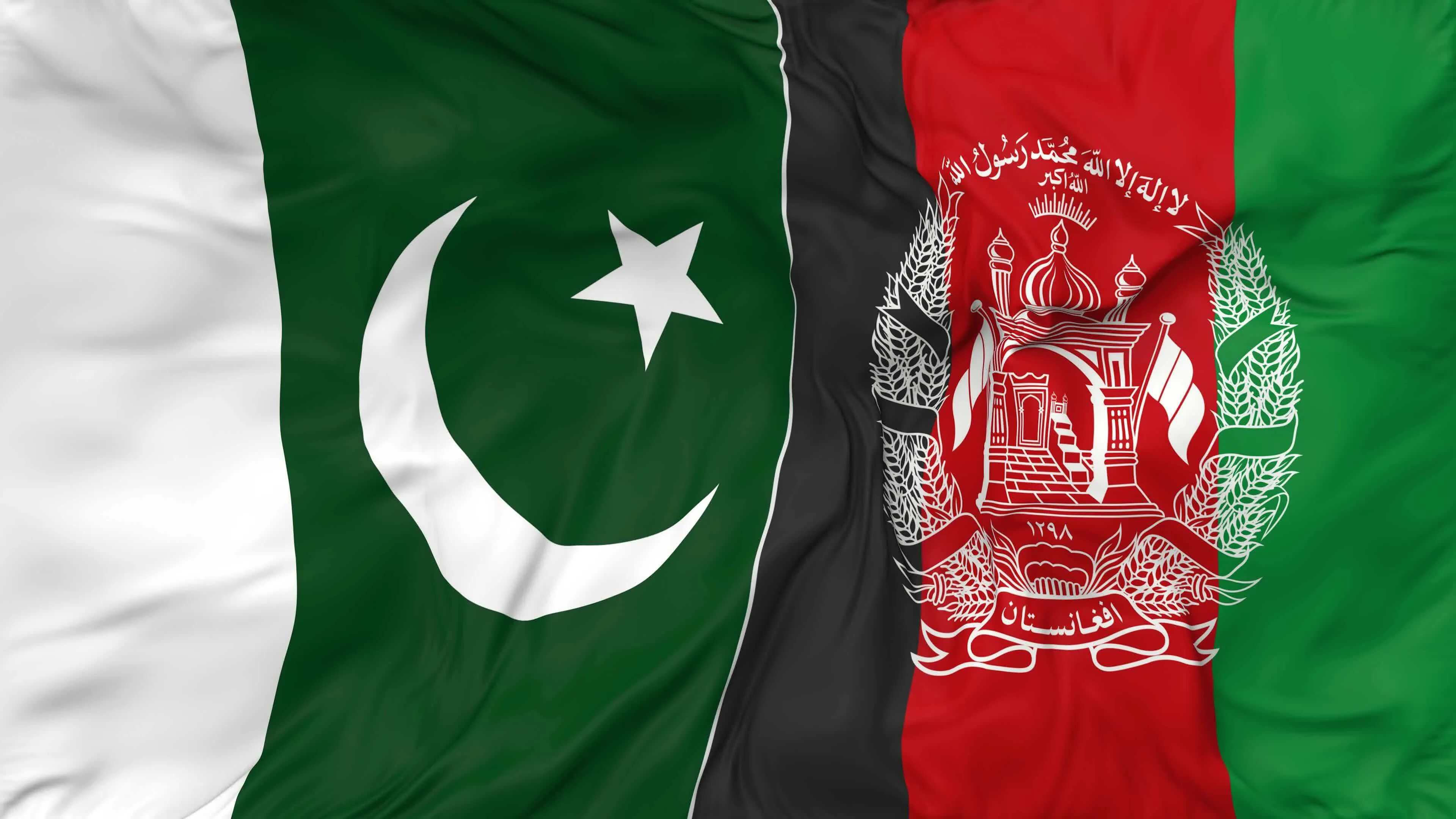 Pakistan and Afghanistan Flags Together Seamless Looping Background ...