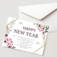 New Year Greeting Card with Envelope ...