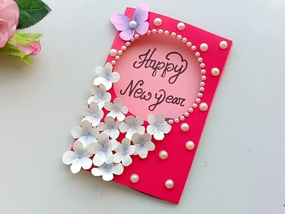 Easy and beautiful New Year card ideas at home for loved ones