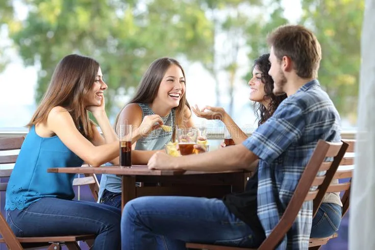 Group of friends talking and drinking at home. Group of four friends talking and , #Ad, #talking, #friends, #Group, #drinking, #… | Fun couple, Family images, Photo