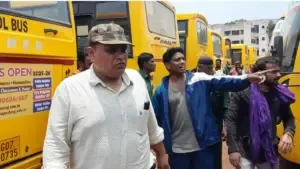 Chhattisgarh School Bus Checking