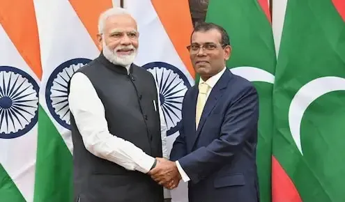PM Modi and Maldives President Nasheed 