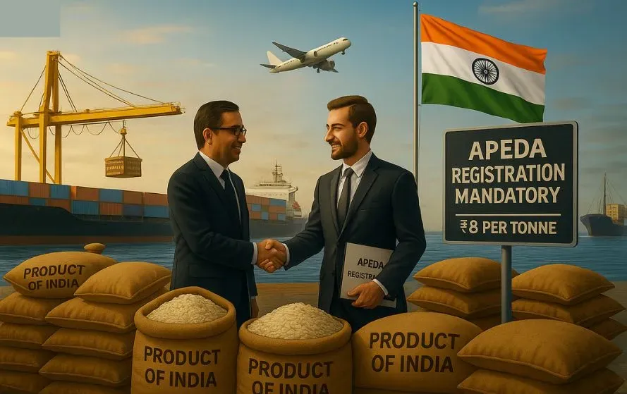 APEDA Rice Export Registration India impose 8 tonne fee register non basmati rice hindi news zxc