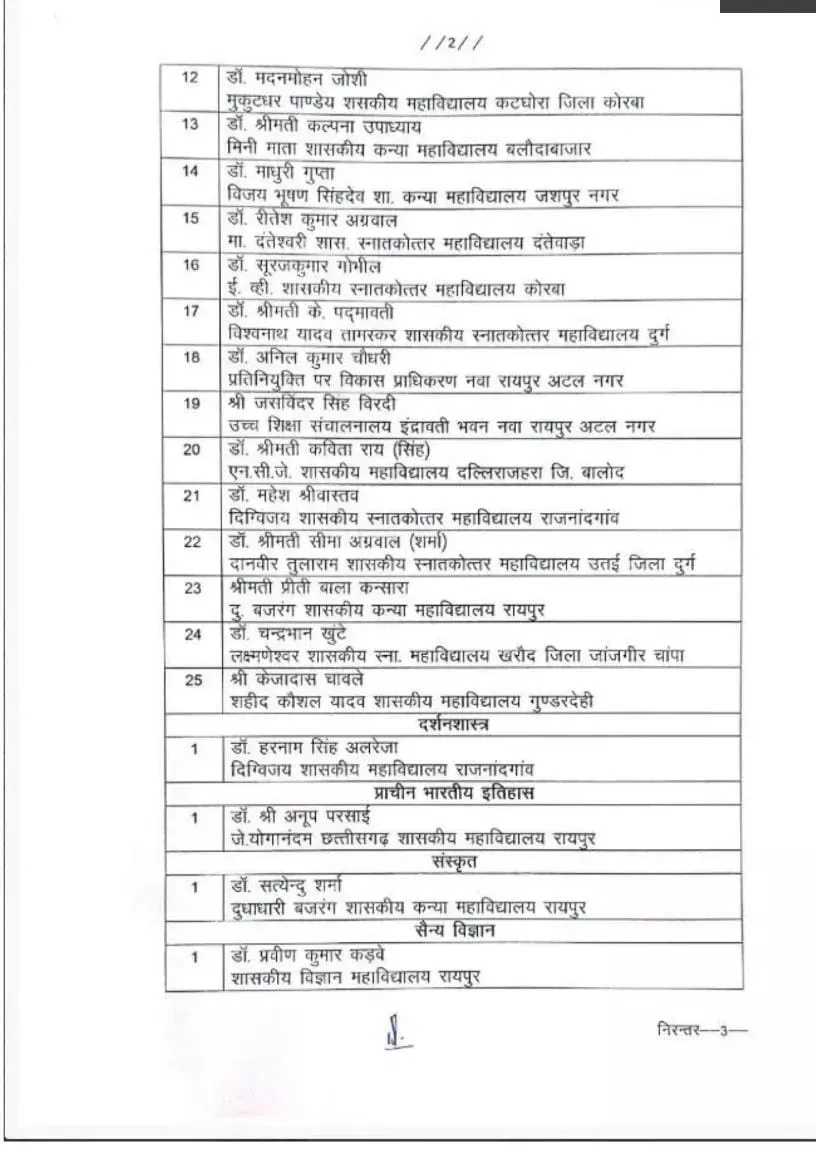 Assistant Professors Promotion Order