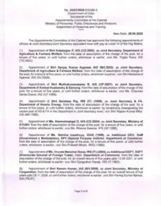 CG IAS Central Deputation