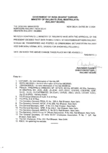 CG Raipur Bilaspur DRM Transfer List
