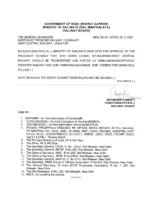 CG Raipur Bilaspur DRM Transfer List