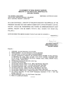 CG Raipur Bilaspur DRM Transfer List