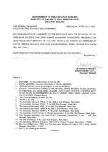 CG Raipur Bilaspur DRM Transfer List