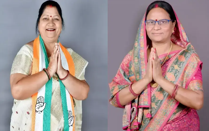 Congress Usha Tiwari from Dhamtari, Sanju Devi Rajput from BJP