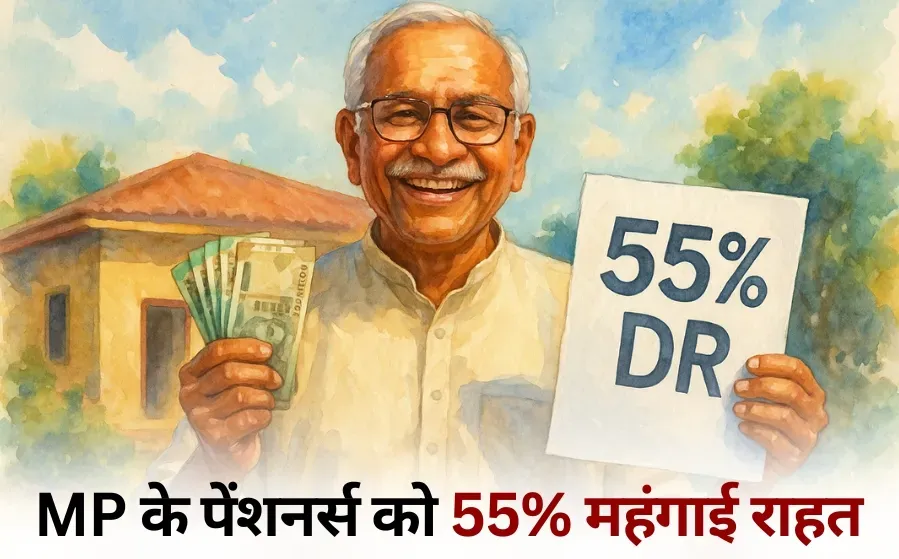 MP Pensioners Dearness Relief 55 percent mp government hindi news