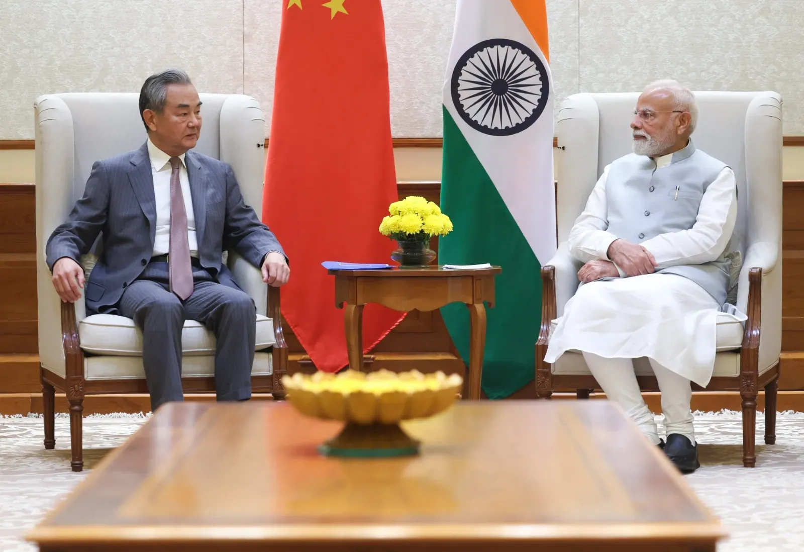 Meeting of PM Modi and Chinese Foreign Minister