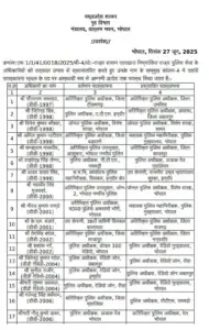MP Police Transfer List 39 ASP and AIG