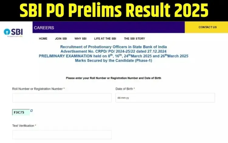 SBI PO Prelims Result 2025 date downalod result merit list hindi news zxc