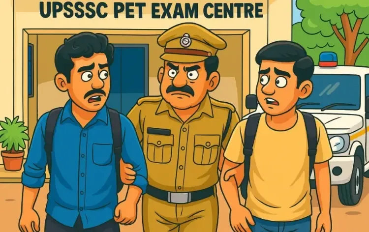 UPSSSC PET 2025 Exam fraud-biometric-caught-candidates jhani solver fake aadhar card hindi news zxc