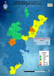 CG ka Mausam Barish ka distribution