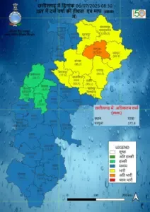 CG ka Mausam Barish ka distribution