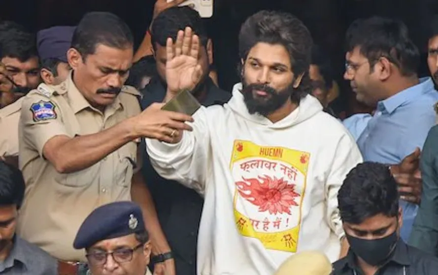 Pushpa actor Allu Arjun released from jail