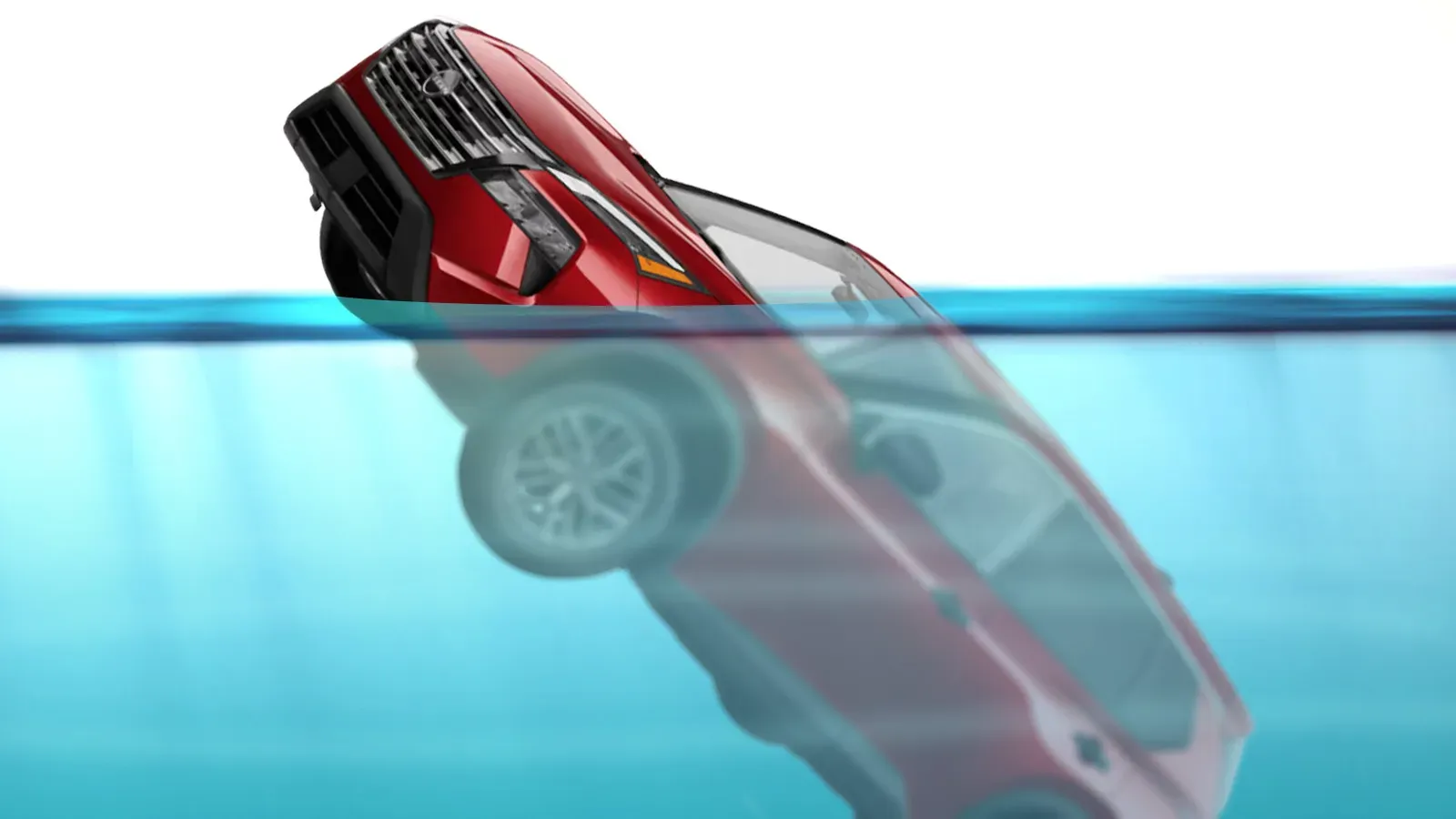 car in water