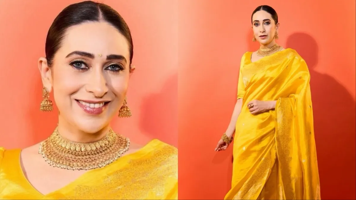 Karisma Kapoor’s yellow saree