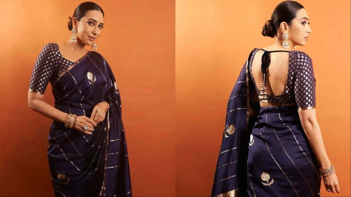 Karisma Kapoor’s Stunning blue saree