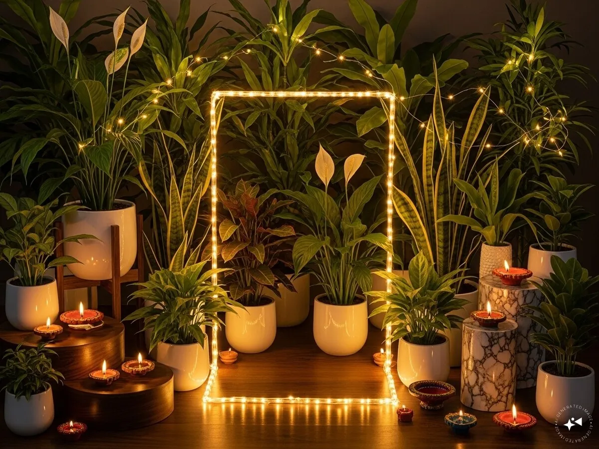 Diwali 2025 Decor: घर के खाली कोनों में बनाएं पॉटलाइट प्लांट कॉर्नर, पौधे, लाइट, दियों से बनेगा सेल्‍फी प्‍वाइंट, जानें तरीका - News18 हिंदी