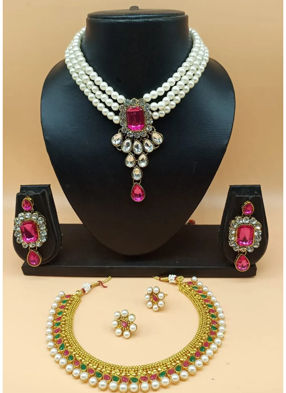 Buy Online Rani Stone Work Jewellery Set : 160352 -