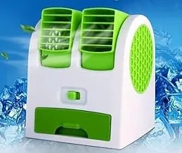 DOANMIZE Mini Cooler AC USB and Battery Operated Air Mini Water Air Cooler Cooling Fan Duel Blower with Ice Chamber Perfec...
