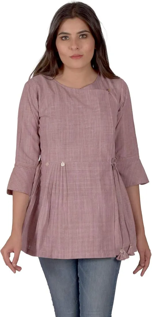 I Wear Khadi महिलाओं के लिए खादी कॉटन ट्यूनिक टॉप (IWK 014-XL, पिंक (गुलाबी), X-लार्ज), गुलाबी, XL : Amazon.in: कपड़े और एक्सेसरीज़