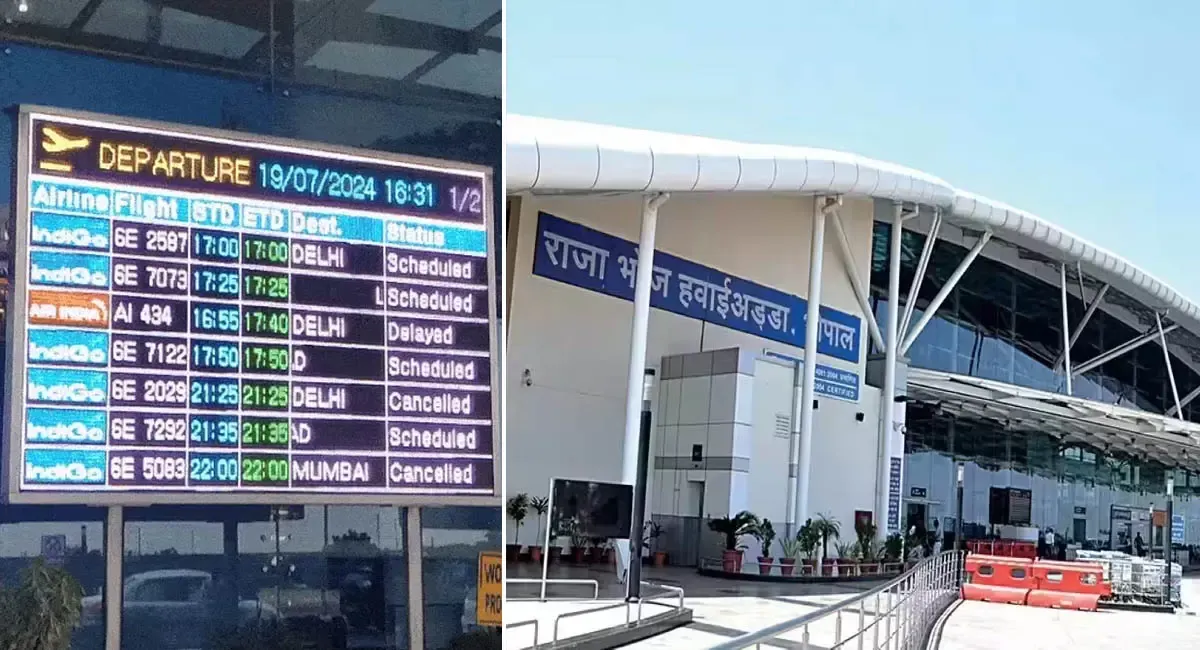 भोपाल की इंडिगो और एयर इंडिया फ्लाइट्स लेट