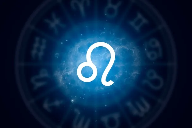 Zodiac sign Leo on a background of the starry sky