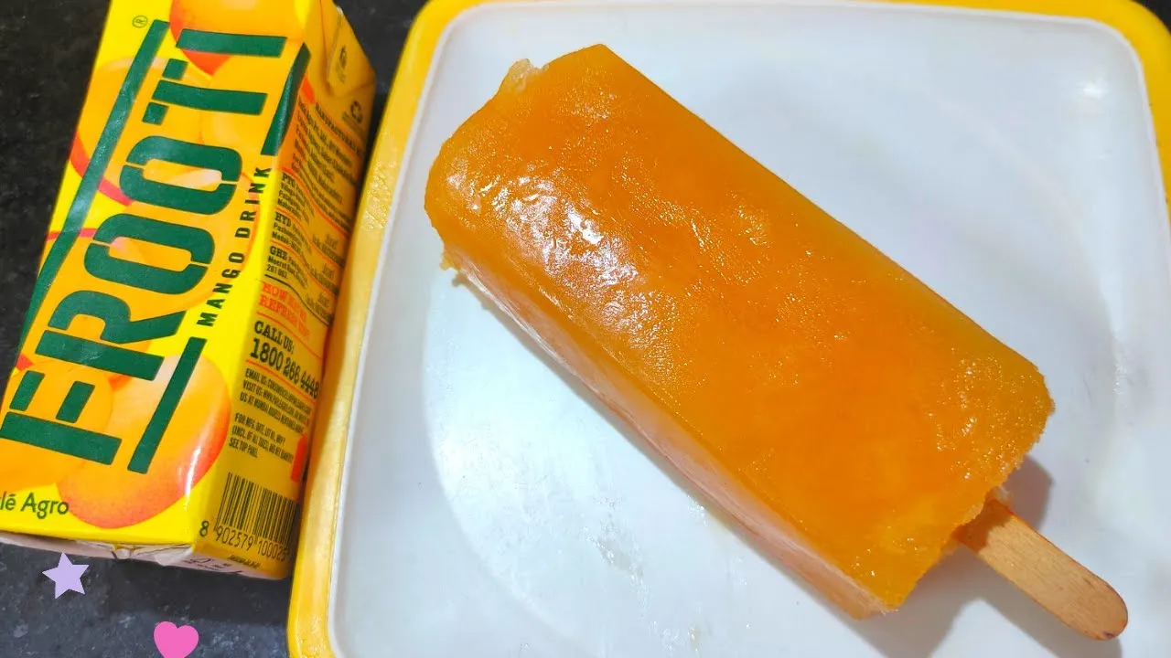 How To Make Frooti Ice Cream | Easy Mango Popsicle @sowjusfoodnfashion