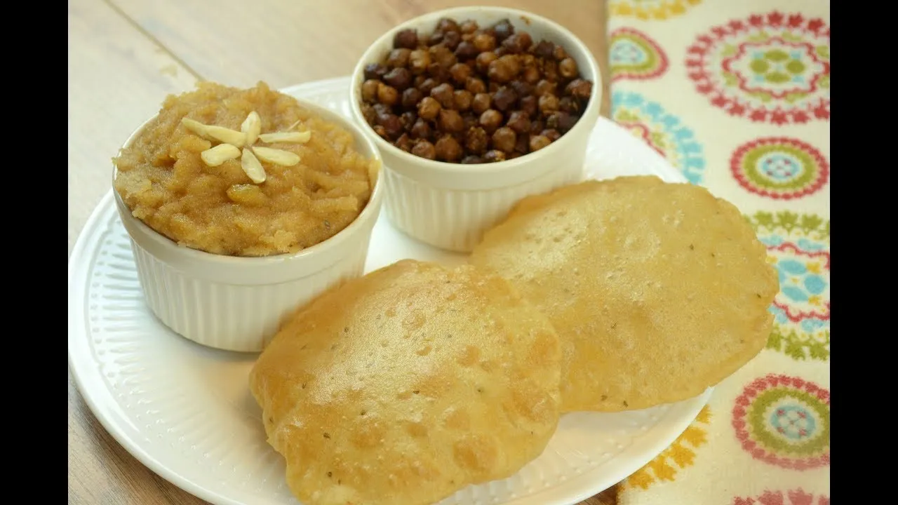 Halwa puri chana| Ashtami Prasad Recipe | kala Chana | Puri | Suji Ka Halwa | Navratri Vrat Recipes