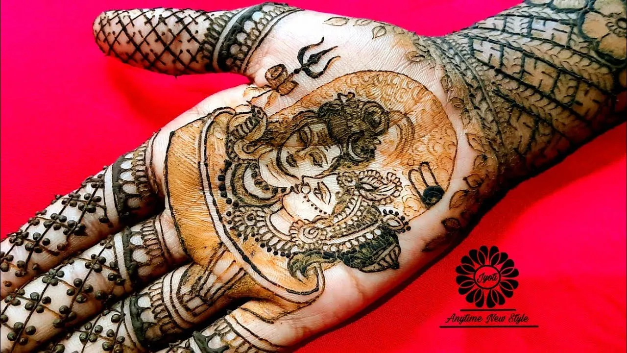 Shivratri Special Mehndi Design | shiv parvati mehndi designs| mehndi design  for teej - YouTube