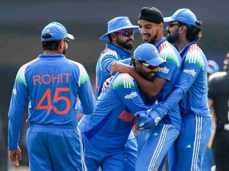 हेनरी निकोल्स का विकेट सेलिब्रेट करते भारतीय खिलाड़ी। (फोटो- BCCI) - Dainik Bhaskar