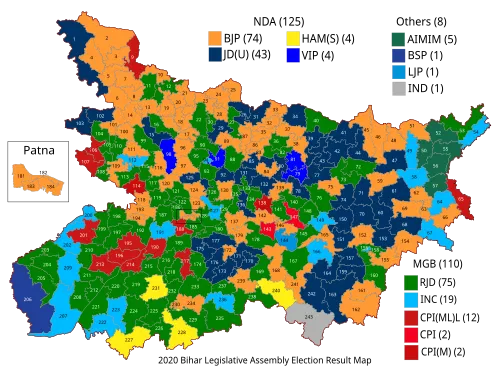 2020 Bihar Legislative Assembly election result