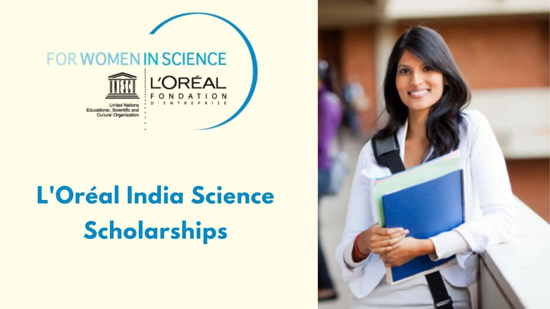 Loreal India For Young Women in Science Scholarship 2024 for College  Students