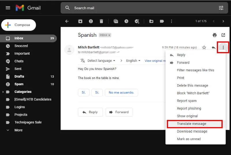 Gmail: How to Translate Email - Technipages