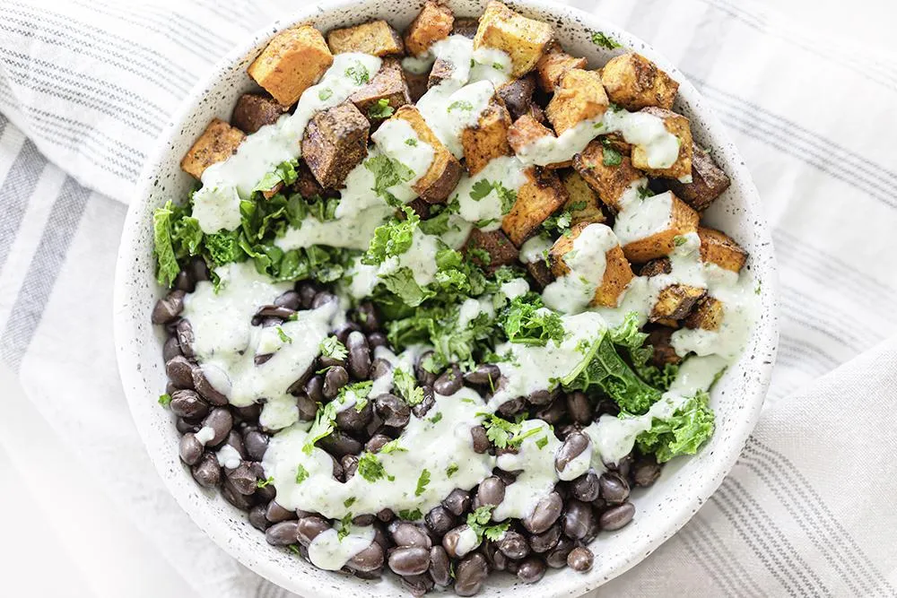 Sweet Potato Black Bean Bowls | My Vegetarian Family