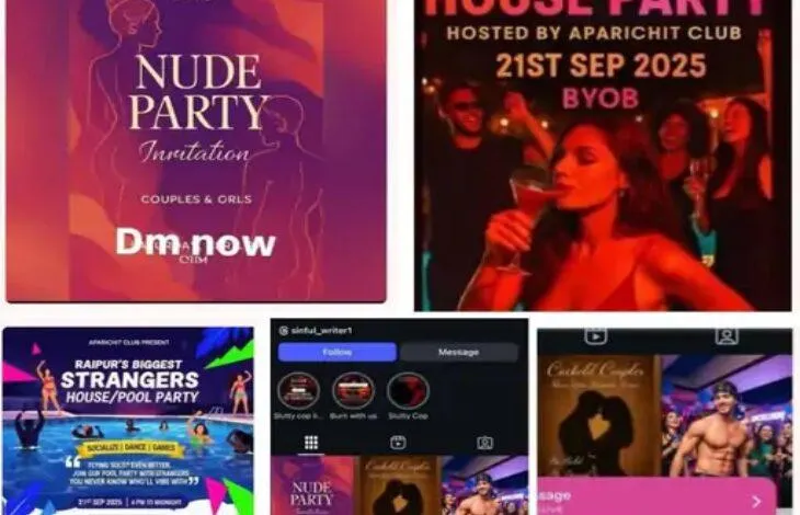 रायपुर में 'न्यूड पार्टी' के प्रचार पर बवाल, कांग्रेस ने किया विरोध; दो  कारोबारियों से पूछताछ कर रही पुलिस - Khabar Chhattisii Media