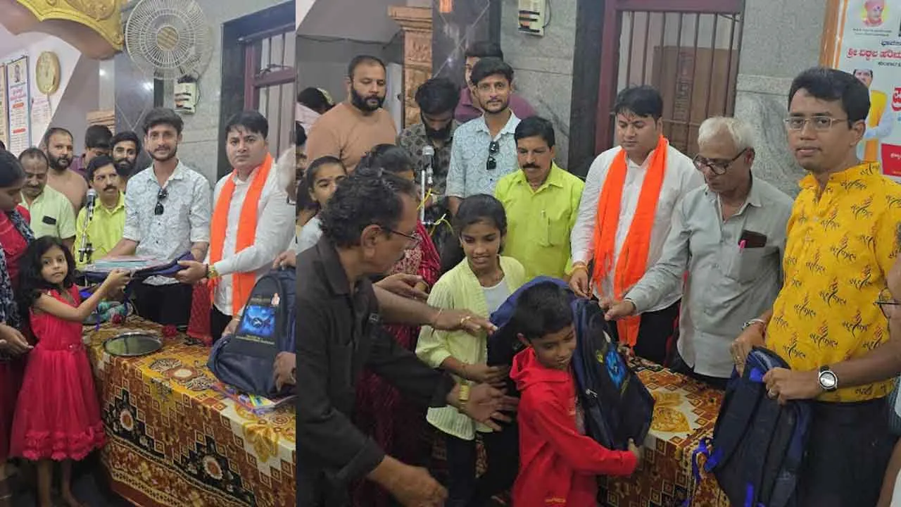 Tiger Shroff's Hubli fans distribute over 150 school bags at a community drive