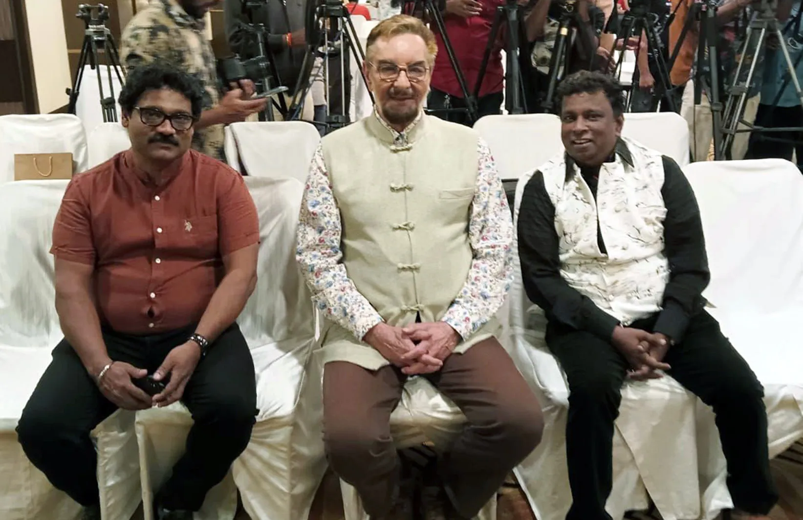 Trivikram Sapalya,Kabir Bedi & Sudheer attavar