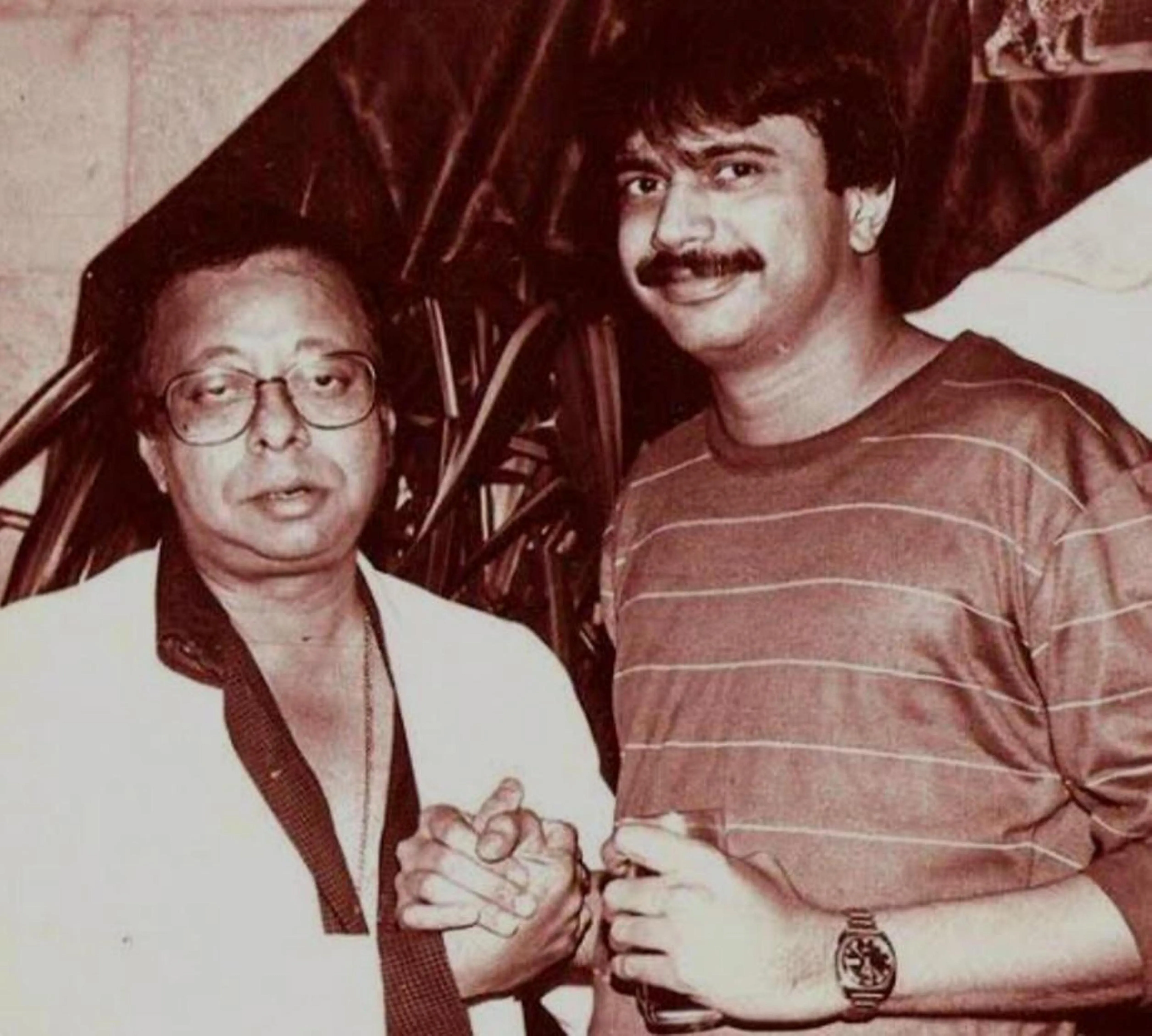 R D Burman with sr. film journalist Chaitanya Padukone at 'Pantera' album release party