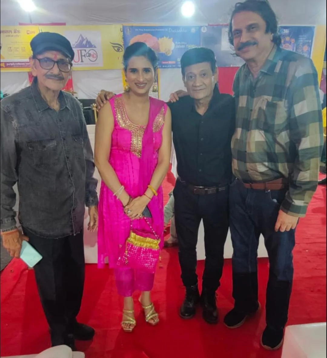 Biswajeet, Shambhavi, Kishore Bhanushali  and sr journalist Chaitanya Padukone
