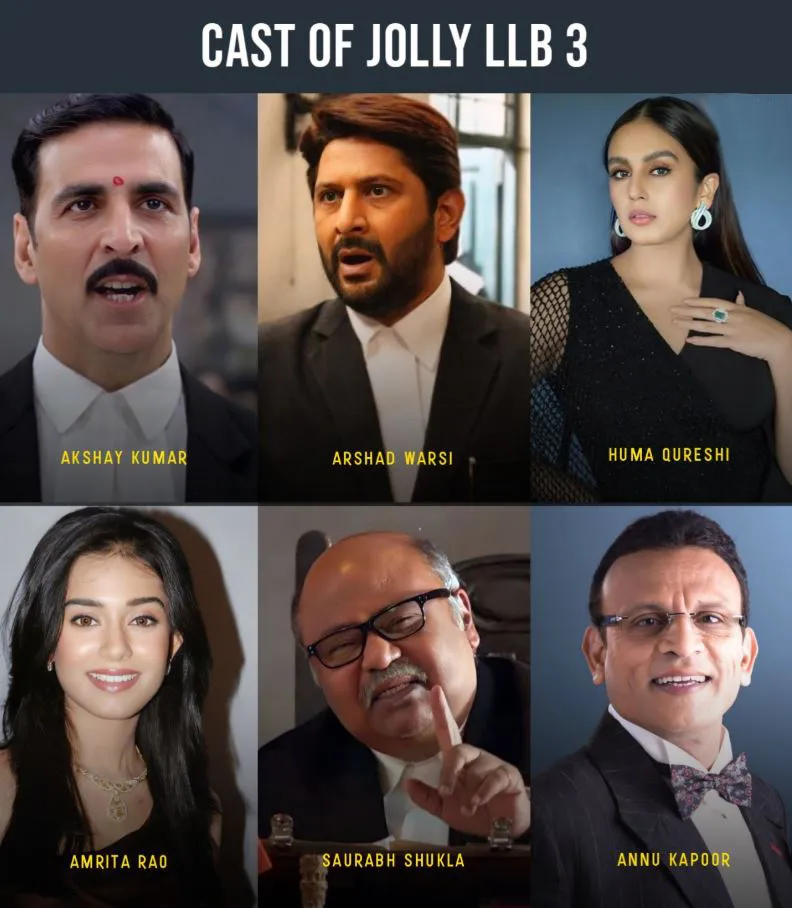 Jolly LLB 3 Cast Akshay, Arshad, Boman, Amrita Rao